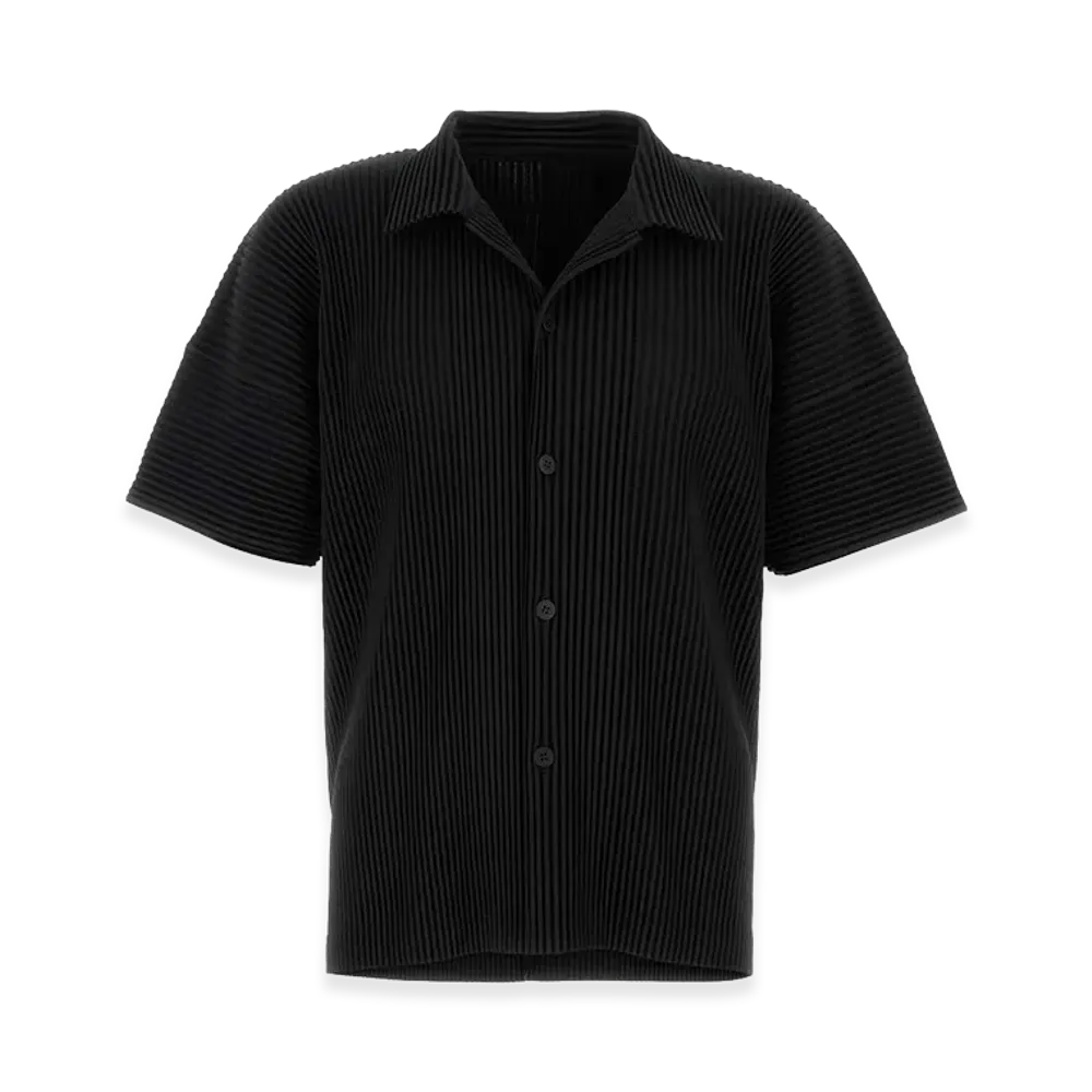 HOMME PLISSE ISSEY MIYAKE MC April Short Sleeve Shirt "Black"