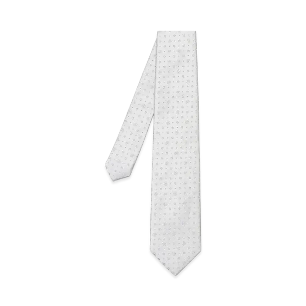 Paul Smith Silver Jacquard Tie "AtherA"