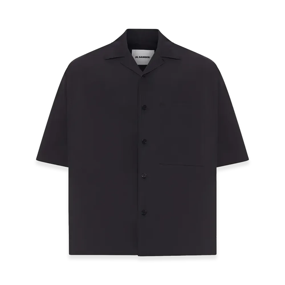 Jil Sander Oversized Cotton Poplin Shirt "Black"