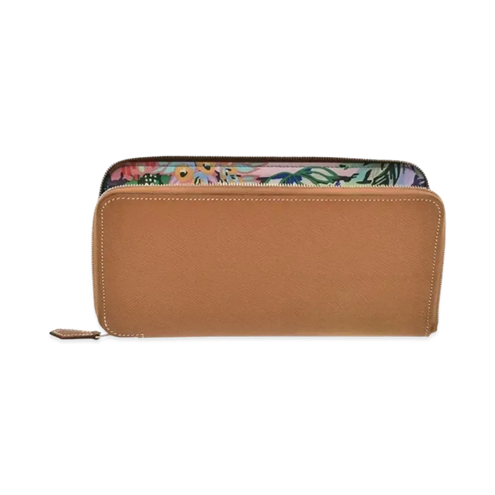 Hermes Azap Silk'In Long Veau Epsom/Silk "Gold/Blue Hydra/Silver"