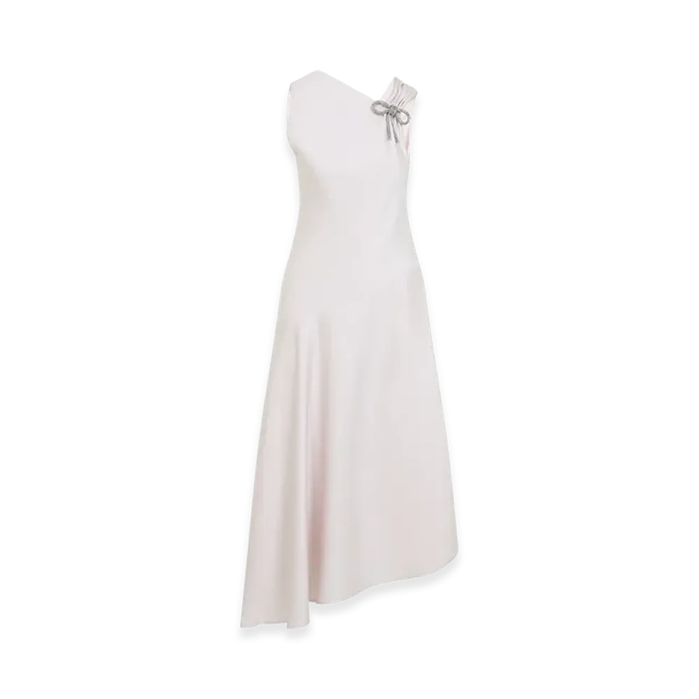 Jil Sander Women's Asymmetric Dress With Diagonal Cut "Pink"