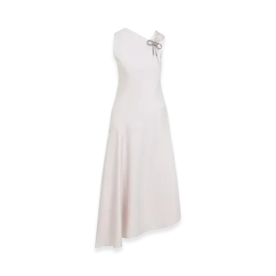 Jil Sander Women's Asymmetric Dress With Diagonal Cut "Pink"