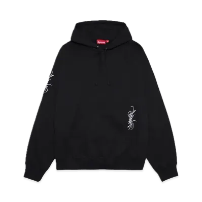 Supreme Tag Hooded Sweatshirt "Black"
