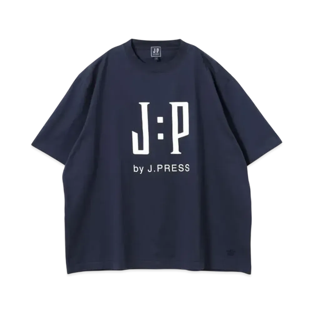 B:MING by BEAMS x J.PRESS ORIGINALS Logo Print T-shirt "Navy"