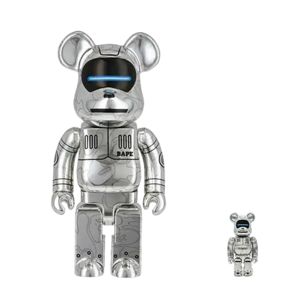 Bearbrick SORAYAMA × BABY MILO(R) 100% & 400% SILVER