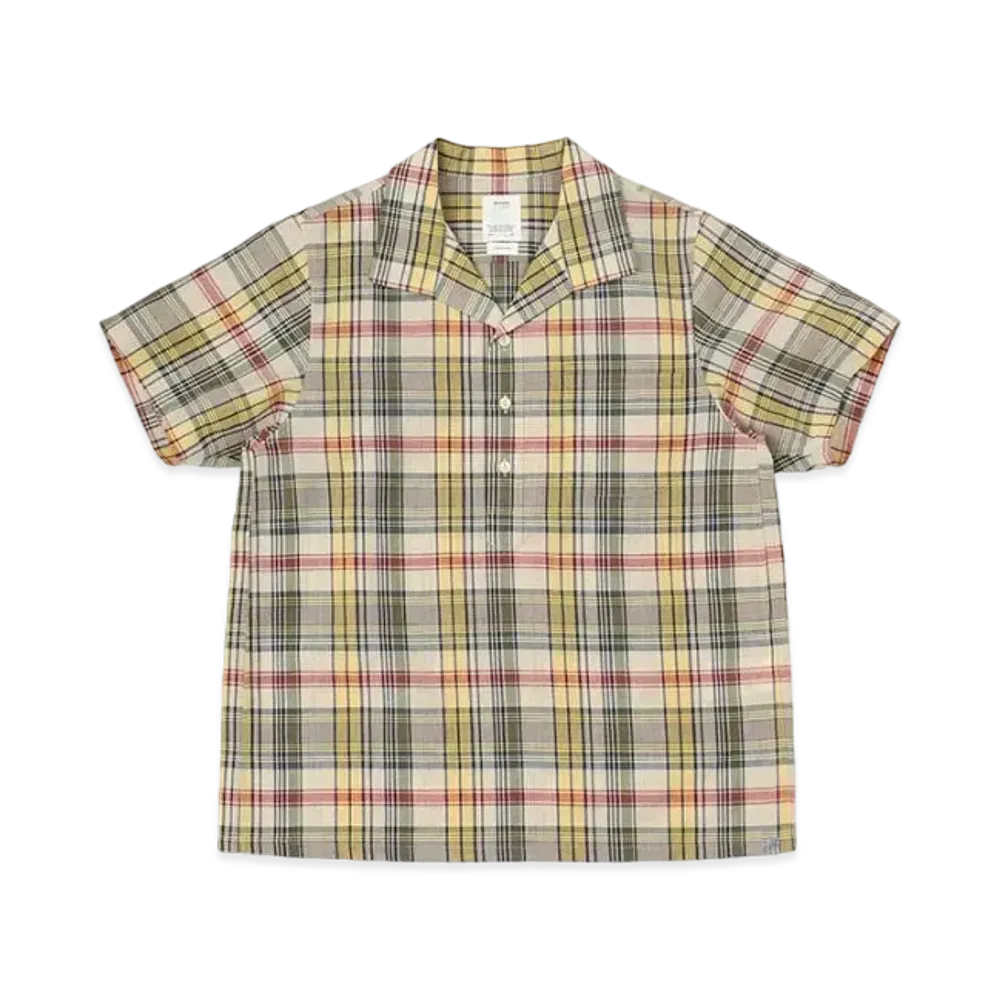 visvim Fairway P.O. Shirt S/S Madras "Yellow"