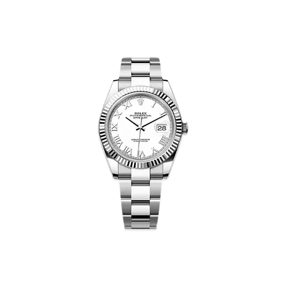 ROLEX Datejust 41 Oystersteel & White Gold "White"