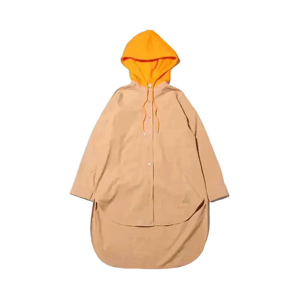 atmos pink Hooded Shirt Dress "Beige/Orange"