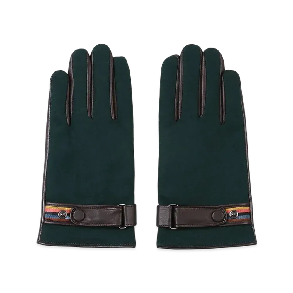 Paul Smith Artist Stripe Belt Gloves "DarkGreen"