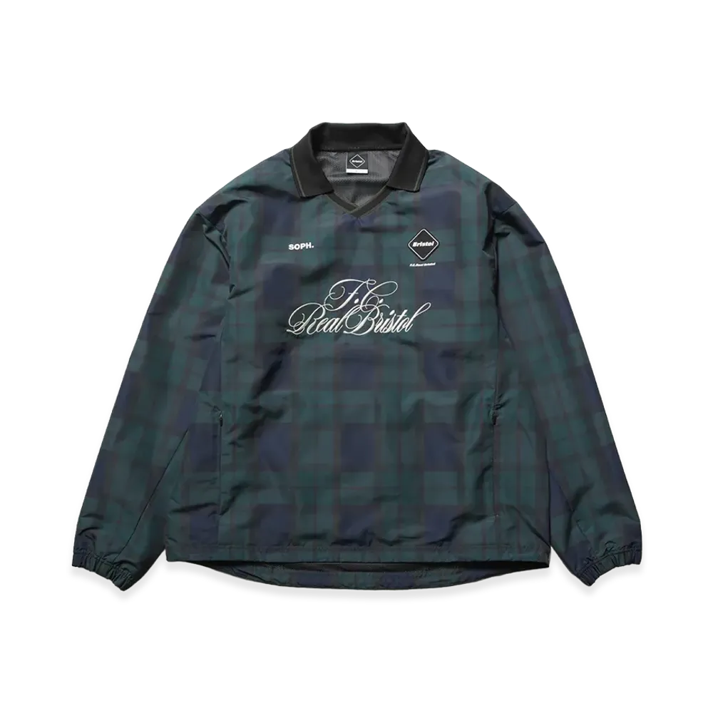F.C.Real Bristol Plaid Practice Polo Collar Piste "Navy"