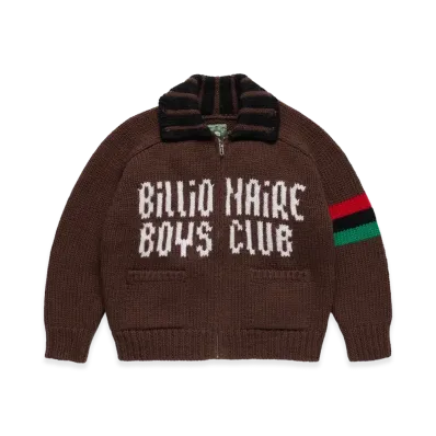 DENIM TEARS Billionaire Boys Club André Leon Talley Knit Zip Sweater "Brown"