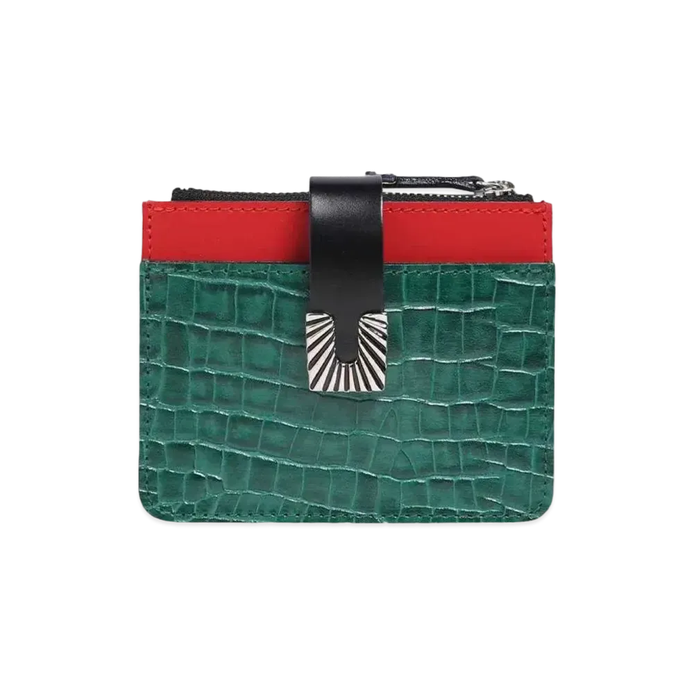 TOGA VIRILIS Leather wallet square tip "GREEN"