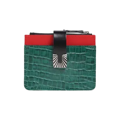 TOGA VIRILIS Leather wallet square tip "GREEN"