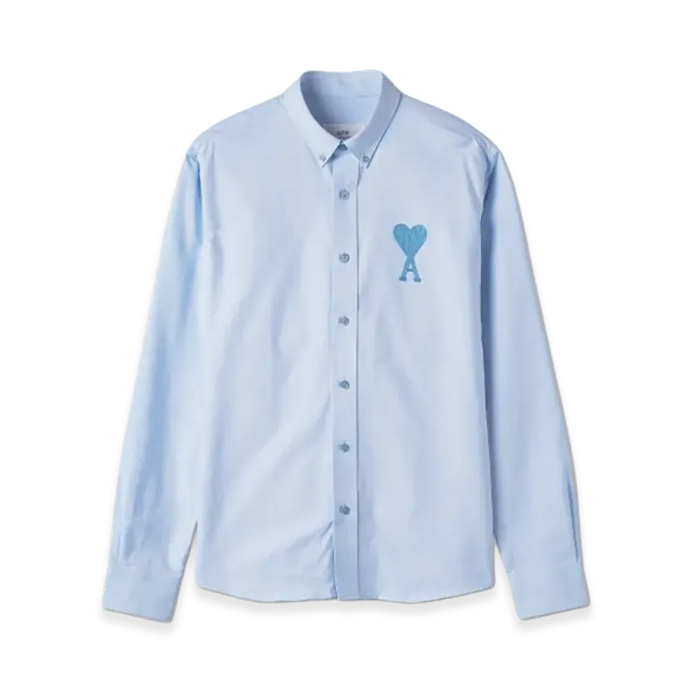 AMI PARIS Heart Logo Button L/S Shirt "Blue"