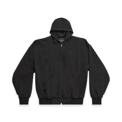 BALENCIAGA Zip-Up Hoodie Large Fit "Black"