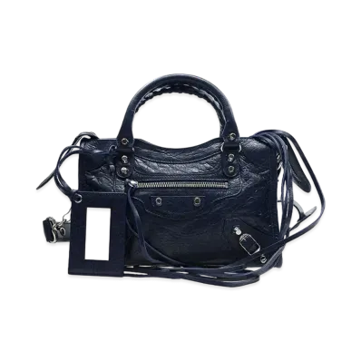 BALENCIAGA Handbag Lambskin "Blue"