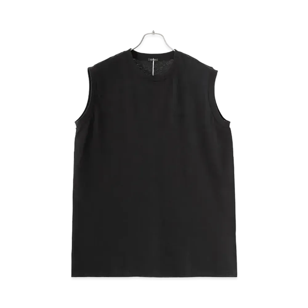 COMOLI Cotton Jersey Sleeveless "Fade Black"