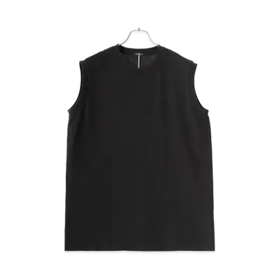 COMOLI Cotton Jersey Sleeveless "Fade Black"