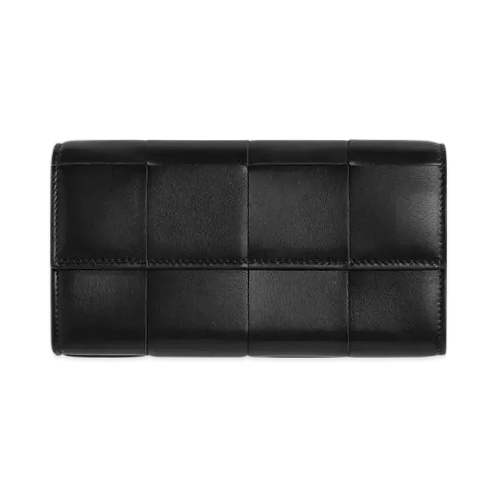 Bottega Veneta Cassette Large Flap Wallet "Black"