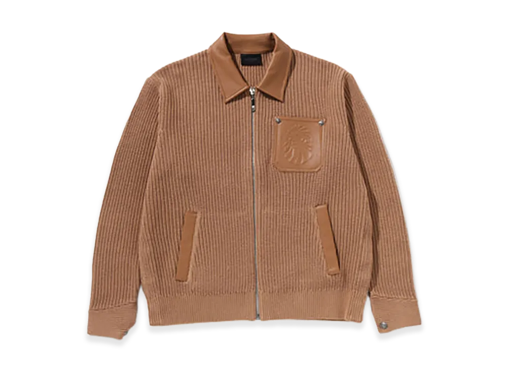 A BATHING APE Bape Black Zipped Work Cardigan "Beige"