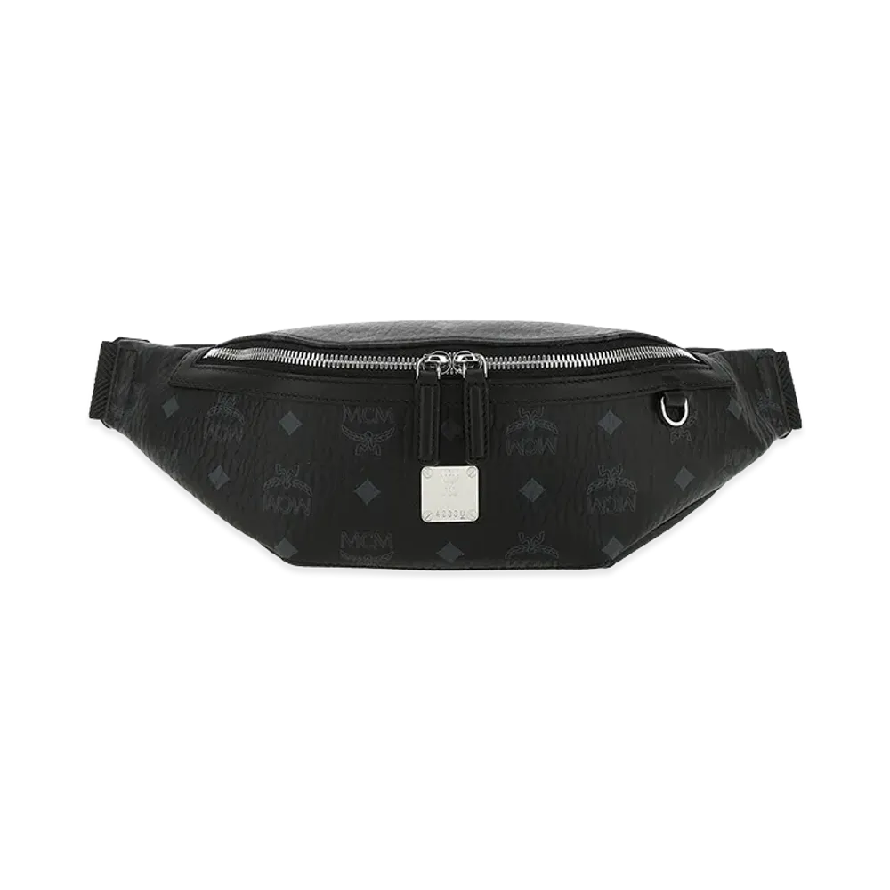 MCM Fursten Belt Bag In Visetos "Black"