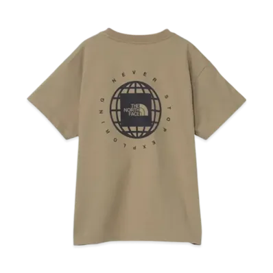 The North Face Kids Short Sleeve Geo Square Logo Tee "Classic Khaki"