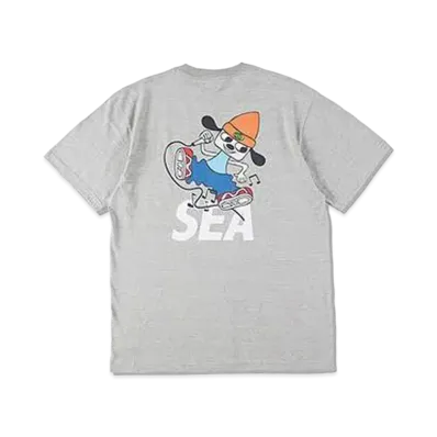 WIND AND SEA x PaRappa the Rapper (Parappa&SEA) Tee "Gray"