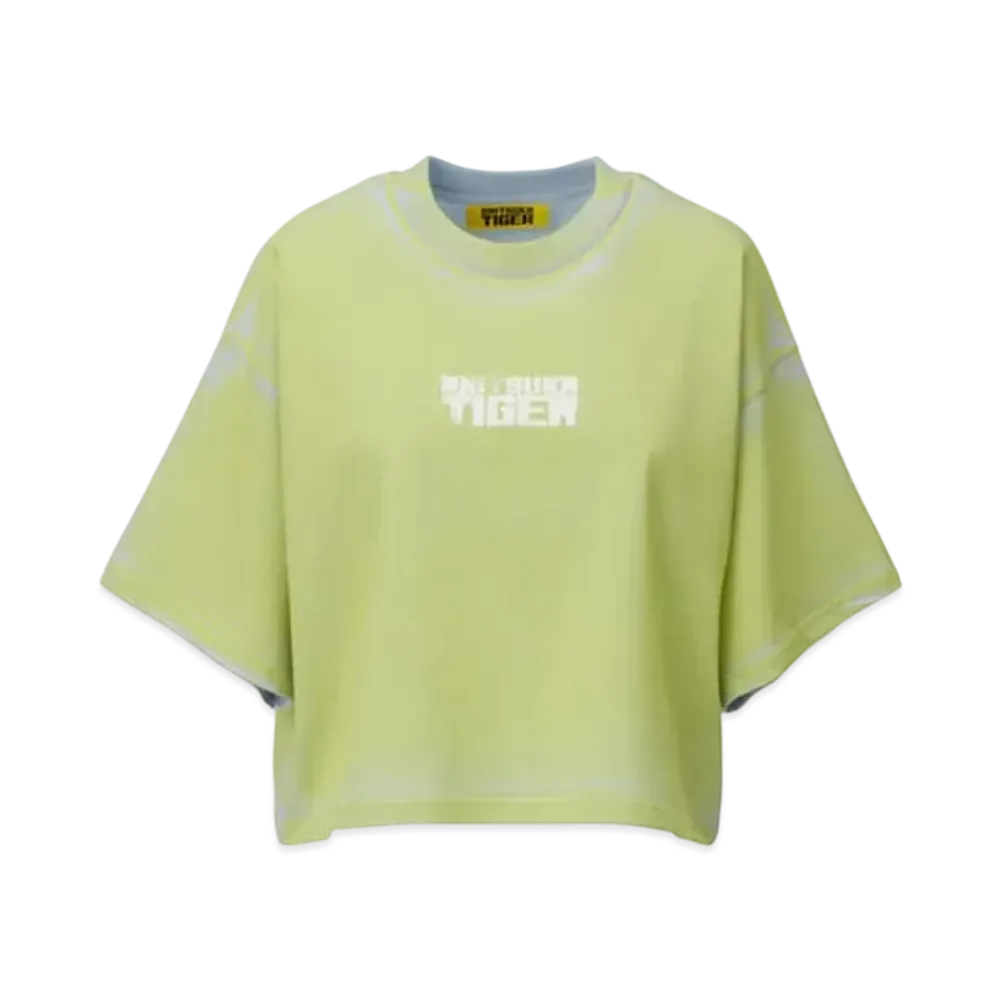 Onitsuka Tiger DENIVITA Women's Printed Tee "Pale Blue/Yellow"