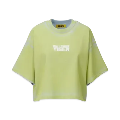 Onitsuka Tiger DENIVITA Women's Printed Tee "Pale Blue/Yellow"