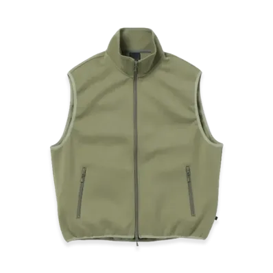 DAIWA PIER39 Tech Scuba Knit Stand Collar Vest "Light Olive"