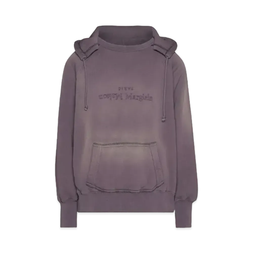 Maison Margiela Reverse Logo Hooded Sweatshirt "Purple"