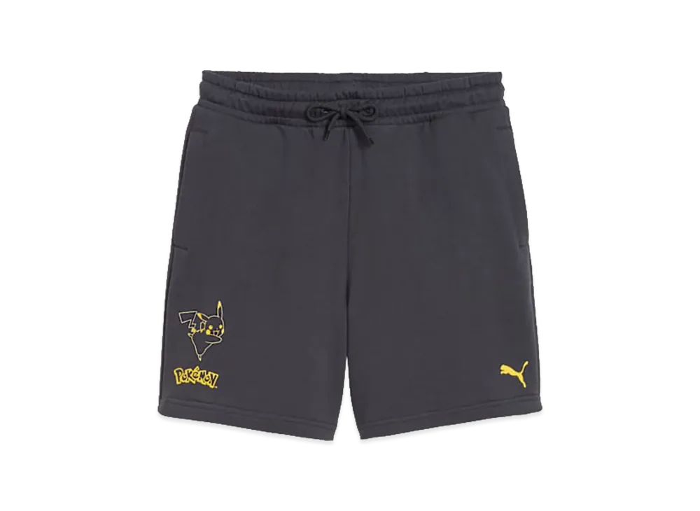 PUMA x Pokemon Kids Relaxed Shorts TR "Strong Gray"