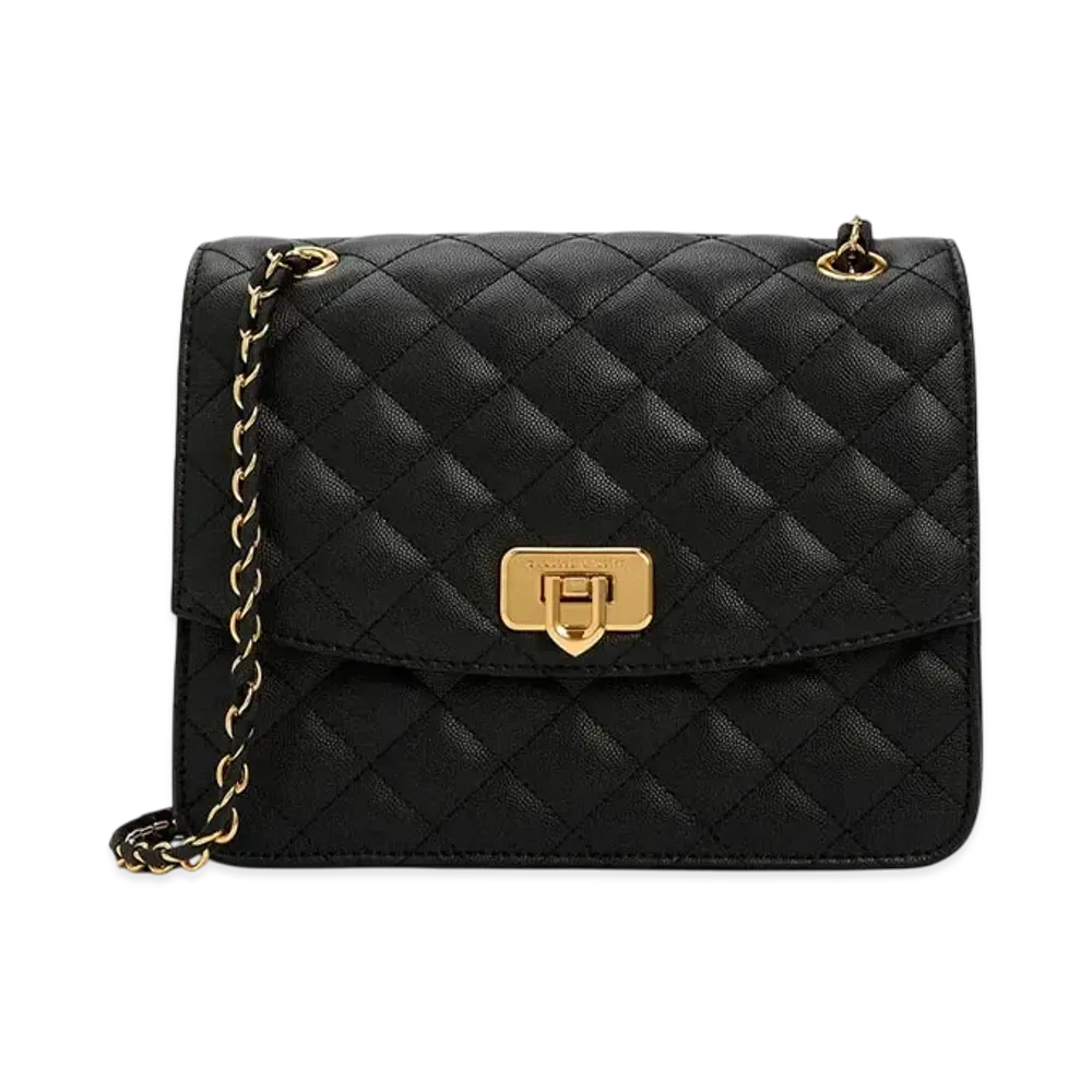 CHARLES & KEITH Cressida Quilted Chain Strap Bag "Black"
