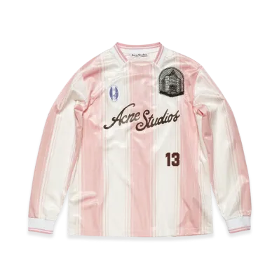 Acne Studios Logo Long Sleeve T-Shirt "Pink/White"