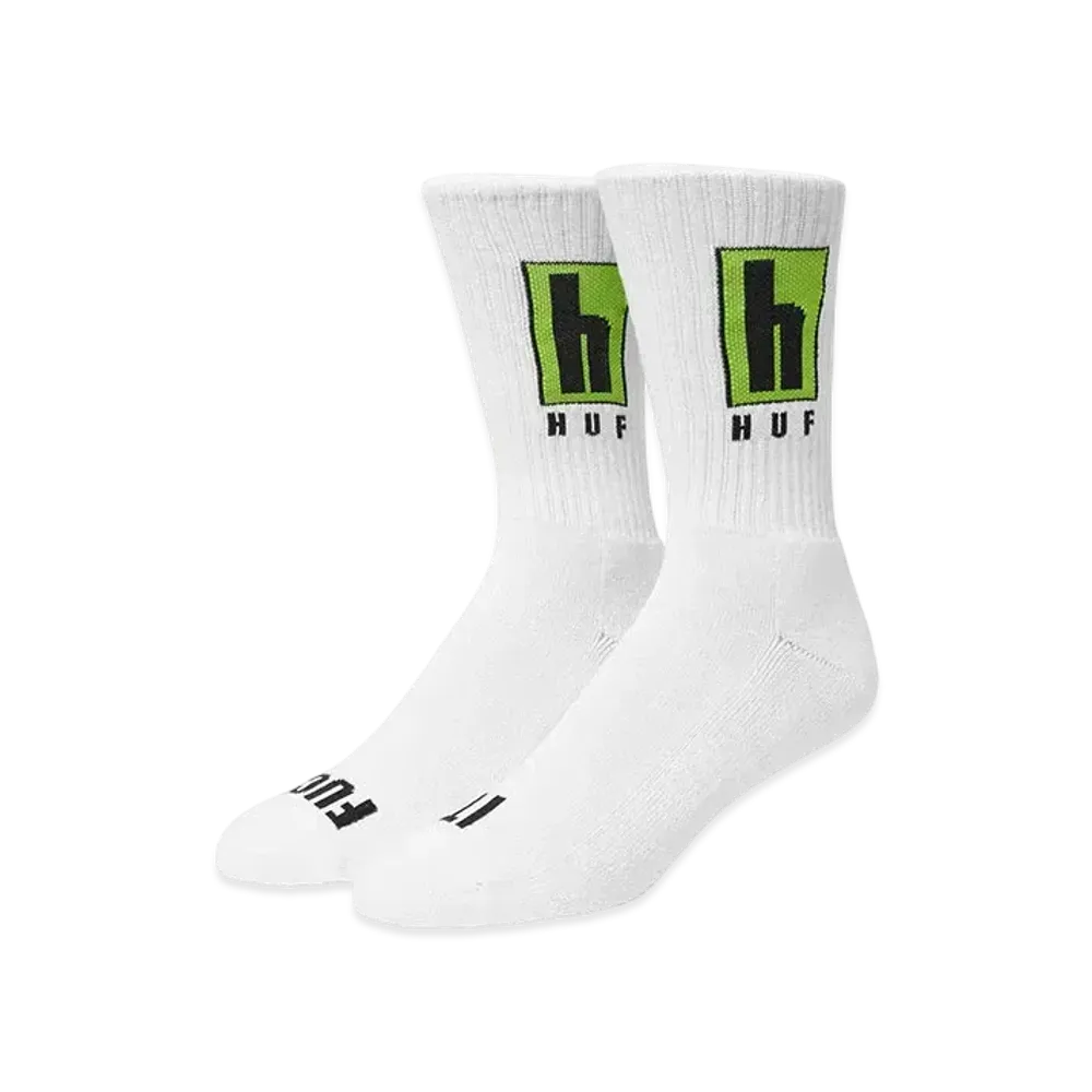 HUF Roads Crew Socks "White"