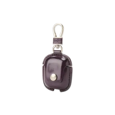 Yohji Yamamoto Pour Homme ITALIAN TANNED LEATHER AIRPODS CASE "Purple"