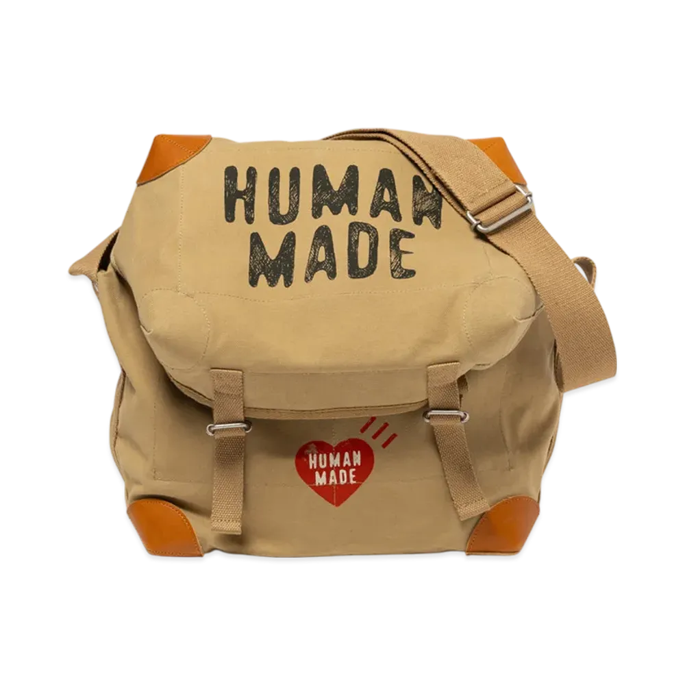 HUMAN MADE Canvas Shoulder Bag "Brown"