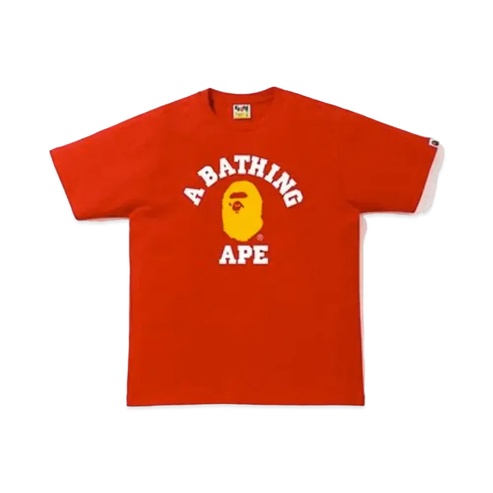 A BATHING APE Colors College T-Shirt "Red/Yellow"
