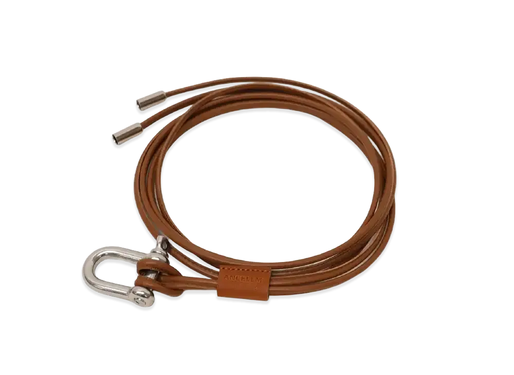 ANCELLM Leather Rope Belt "Brown"