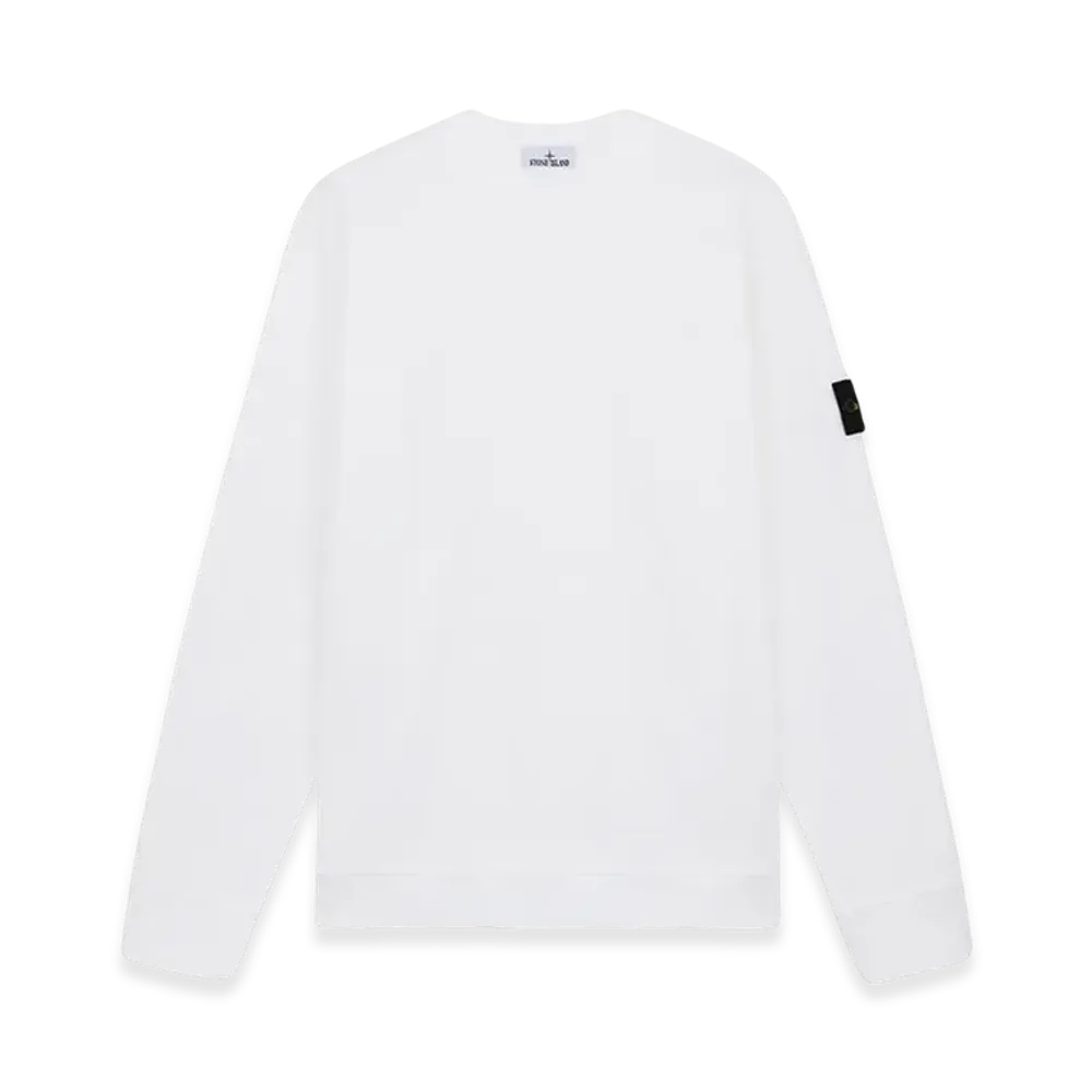 Stone Island 63750 Heavy Cotton Jersey Crewneck Sweatshirt with Ribbing - 24FW "White"