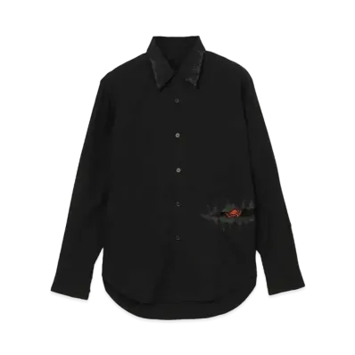 Ground Y x CHAINSAW MAN Chainsaw Cutting Cotton Broad Blouse "Black"