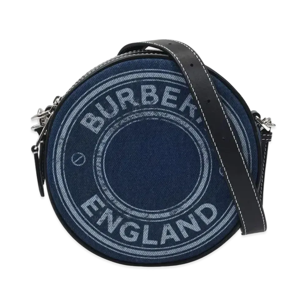 Burberry Louise Canvas Shoulder Bag "Navy"