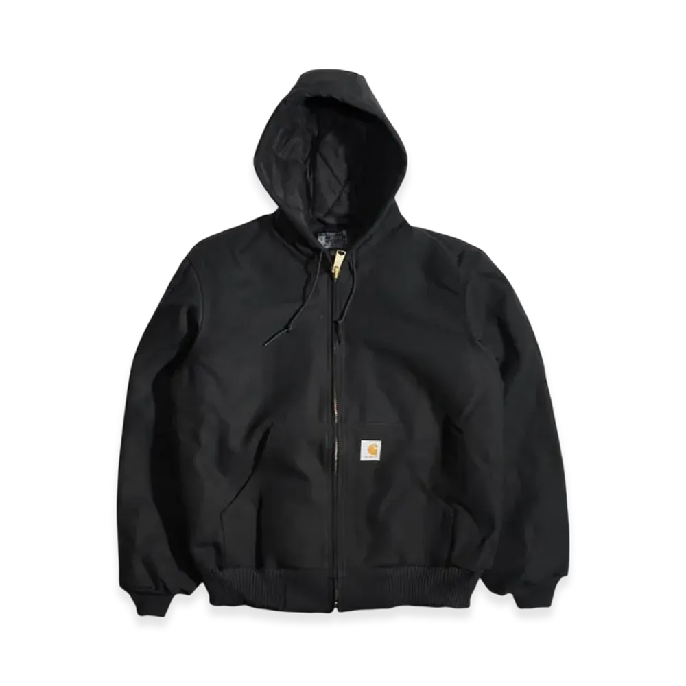 Carhartt WIP Duck Active Jacket With Quilted Flannel Lining "Black"