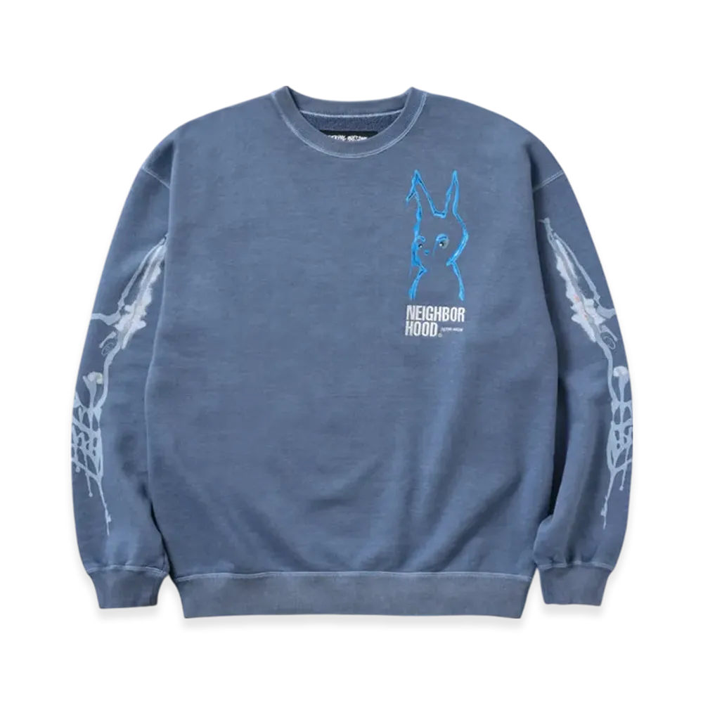 NEIGHBORHOOD x Fucking Awesome Pigment Dyed Sweat Shirt LS "Blue"