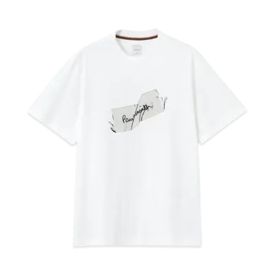 Paul Smith Ripped Tag Tee "White"