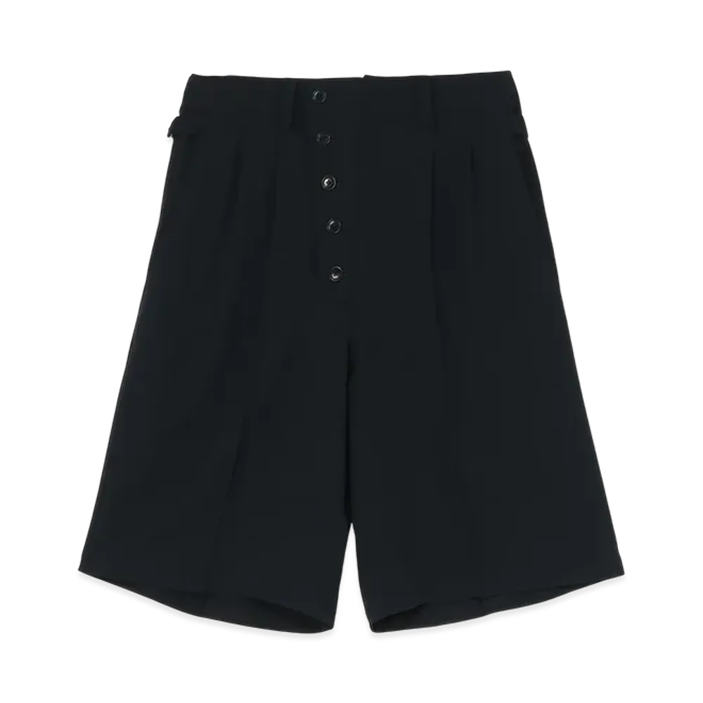 S'YTE Polyester Washer Twill Button-Up Shorts "Black"
