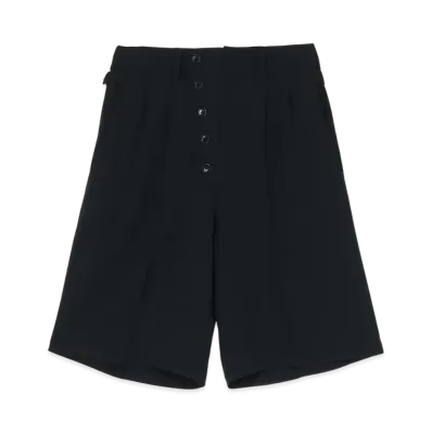 S'YTE Polyester Washer Twill Button-Up Shorts "Black"