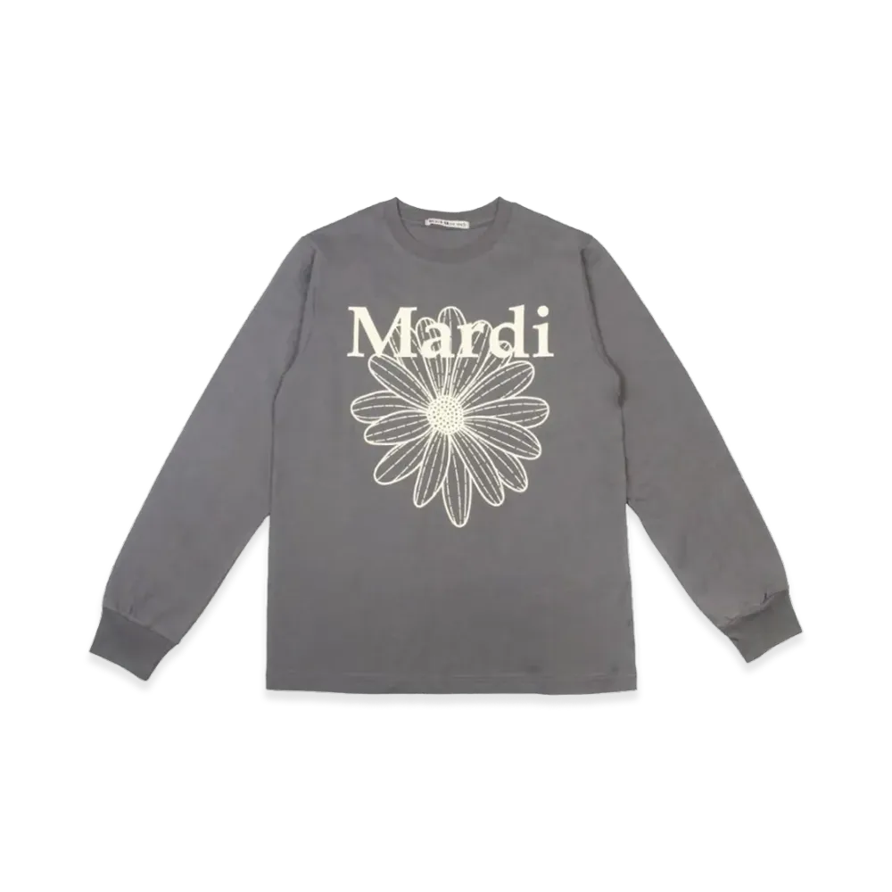 Mardi Mercredi T-Shirt Long Sleeve Flowermardi "Charcoal Cream"