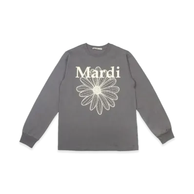 Mardi Mercredi T-Shirt Long Sleeve Flowermardi "Charcoal Cream"