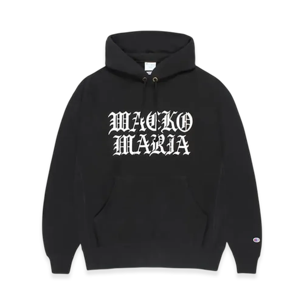 WACKO MARIA x Champion Reverse Weave Hooded Sweat Shirt "Black"